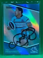 Signed Chris Heighington Cronulla Sharks Autograph on 2014 Traders NRL Card