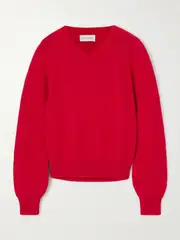 [HIGH SPORT] HIGH SPORT - Veronica Cotton Sweater - Red - x small x small Red