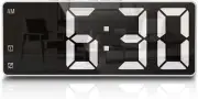 Digital Alarm Clock, LED Desktop Clock, Large Display Alarm Clock with Temperatu