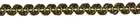 Mocha Brown, Olive Green, Gold 1/2" Gimp Braid [5 Yards]