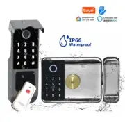 Fingerprint Door Lock Remote Control Card Code Waterproof Wifi Digital Outdoor