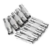 10 Pcs Jack Adapter Female to Coax Connector Cable Adaptor