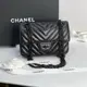 [二手] 全新限量CHANEL 2.55 Mini So Black 20cm 山形紋限量極黑口蓋包