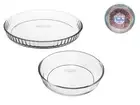 Pyrex Set Glass Clear Tart CM 28 And Cake Pan CMS 26