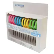 Westcott Soft Handle Kids Scissors, Rounded Tip, 5" Long, 1.75" Cut Length, Asso