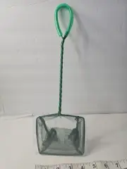 Aquarium Fish Net with Braided Metal Handle Square Net with Soft Fine Mesh Sludg