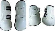 Generic 4X Horse Boots Leg Guard Support Tendon Protection Comfortable Leg Wrap Protection for Training Riding Equestrian Accessories, White XL