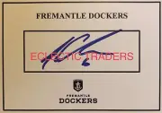 Jordan Clark SIGNED Fremantle Dockers Card. AFL. Football Fyfe Serong