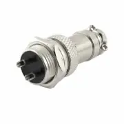Silver Tone Female + Male XLR 2 Terminals Microphone Connector Adapter