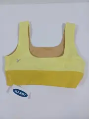 Old Navy Active Go Dry Powerchill Size XS 5 Girls Sports Bra Yellow