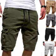 Mens Cargo Shorts Combat Work Half Pants Jogger Sports Shorts Trousers Bottoms