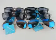 6 PACK FGX SUNGLASSES MIXED LOT 2 AVIATOR, 2 BLACK & 2 CLEAR GRAY 100% UVA/UVB