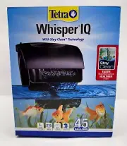 Tetra Whisper IQ Power Filter with Stay Clean Technology 45 Gallon 215 GPH
