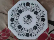 12" Marble Coffee Table side Table Top Malachite Stones Inlay home decor room