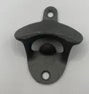 Bottle Opener Cast Iron Wall Mount Rustic Old Fashioned Bar Nickel Color
