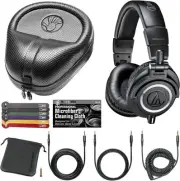 Audio-Technica ATH-M50x Professional Monitor Headphones (Black) + Slappa Case