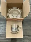 NIB Nespresso 1 Vertuo Cup And Saucer Set Glass 2.7 Oz Small