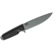 EKA Swedish fixed blade knife RTG1 Grey hunting survival camping black handle