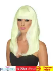 Glow in the Dark Costume Party Wig Long Lady Gaga Halloween Celebrity