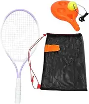 Generic Kids Tennis Rackets Training Set Solo Tennis Training Kit, Exercise Tool Practical Ball with String for Park Backyard, Violet