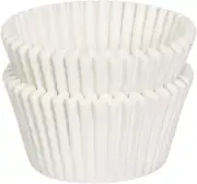 Non-Stick Fluted White Mini Baking Cups - Perfect for Cupcakes and Muffins