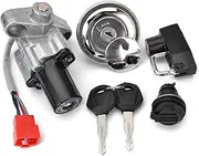Ignition Key Switches for XVS125 XVS250 XVS400 XVS400C XVS650 XVS650A XVS1100A Drag Star Classic Ignition Switch Fuel Gas Cap Seat Lock Key Kit Ignition Barrel Key Switch
