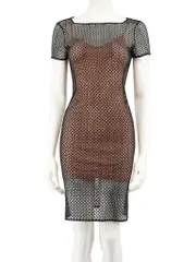 Pierre Mantoux for Alaïa Black Lace with Slip Dress