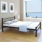 Bed Frame Black Metal Double Size