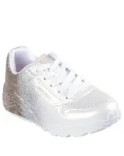 Skechers Kids' Uno Lite - Metallic Shimmers White