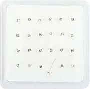 [Silver Rock Jewellery] Pack Of 24 solid 925 sterling silver clear jewel cubic zirconia nose studs comes boxed, Sterling Silver