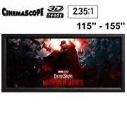 Visualax 115'' 125'' 135'' 145 155 inch Fixed Frame Acoustic Transparent Screens