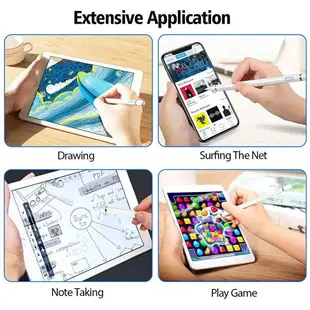 【送防誤觸手套筆袋】 電容式 觸控筆 超細筆頭 充電式 畫畫 寫字 適用iPhone iPad 安卓手機平板