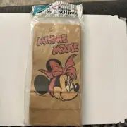Vintage Disney Minnie Mouse Flat Bottom Brown Lunch Bags by Carrousel J46