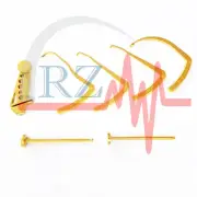 ACL PCL JIG RECONSTRUCTION DRILL GUIDE KNEE ARTHROSCOPY (7 PIECES) GOLD PLATED