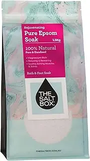 The Salt Box - Rejuvenating Pure Epsom Salt - 100% Natural Foot & Bath Soak - Magnesium Rich - 1.5kg