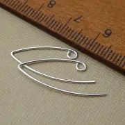 Handmade Hammered Earring Hooks - Sterling Silver Ear Hooks - Flattened Ear Wire
