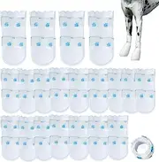 Pack of 18 Dog Socks Paw Protection Breathable Dog Shoes Waterproof Prevents Licking of Paws with a Roll Paw Bandage for Medium and Large Dogs