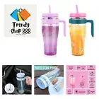 50 oz Tritan Plastic Tumbler with Lid and Straw and Handle - 100% Leak-Proof ...