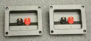Speaker Terminals Square, Set Of Two, Gold Post Sub Box Home Audio