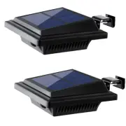 2/4/6PCS 40LEDs Solar Powered Gutter Fence Lamp Light sensor Garden Wall Light