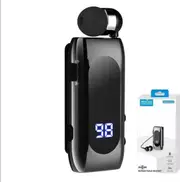Bluetooth 5.2 Headphone Talk/Music Time 20 Hours,LED Digital Display,Noice Cancelling Wireless Earphones-Black