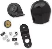 Drag Specialties Black 110db Electric Horn Kit For 84-19 Harley Dyna Touring XL