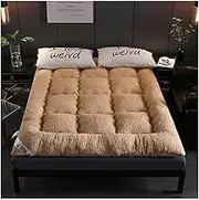 mattress Mattress Flannel Plush Futon Mattress Non-Slip Mat Japanese Tatami Topper Thick Breathable Mat Student Dormitory Mat (Color : A Size : 90x200 Cm)