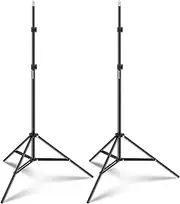 Neewer 7 Feet / 210cm Aluminum Alloy Photography Photo Studio Light Stands for Video, Portrait and Photography Lighting, Reflectors, Soft Boxes, Umbrellas, Backgrounds (2 Pieces)