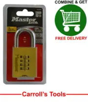 Master Lock 50mm Brass Resettable Combination Padlock 651DAU