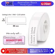 NIIMBOT D11 D110 D101 Printer Label Paper White Thermal 12 x 30 Labels Stickers