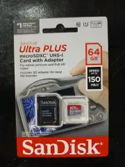 SanDisk Ultra PLUS 64GB microSDXC UHS-I Memory Card
