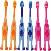 ARTSEWPLY 6pcs Toothbrush Cute Soft Bristles Gentle Safe for Vibrant Colors to Portable Design for Home Travel