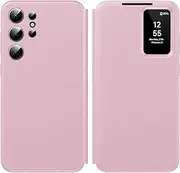 for Samsung Galaxy S23 Ultra Smart View Case, Wallet Case with Clear S View, Flip Folio Leather Protective Cover for Samsung S23 Ultra Case, Premium View Cover with Clear Time Window Case S23 Ultra 5G