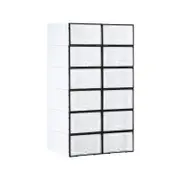 12pcs Plastic Shoe Display Cases Stackable Storage Organiser Box White